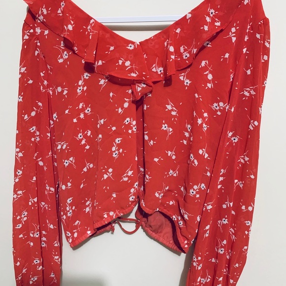 Dynamite // Salmon Crop Top - Picture 5 of 5